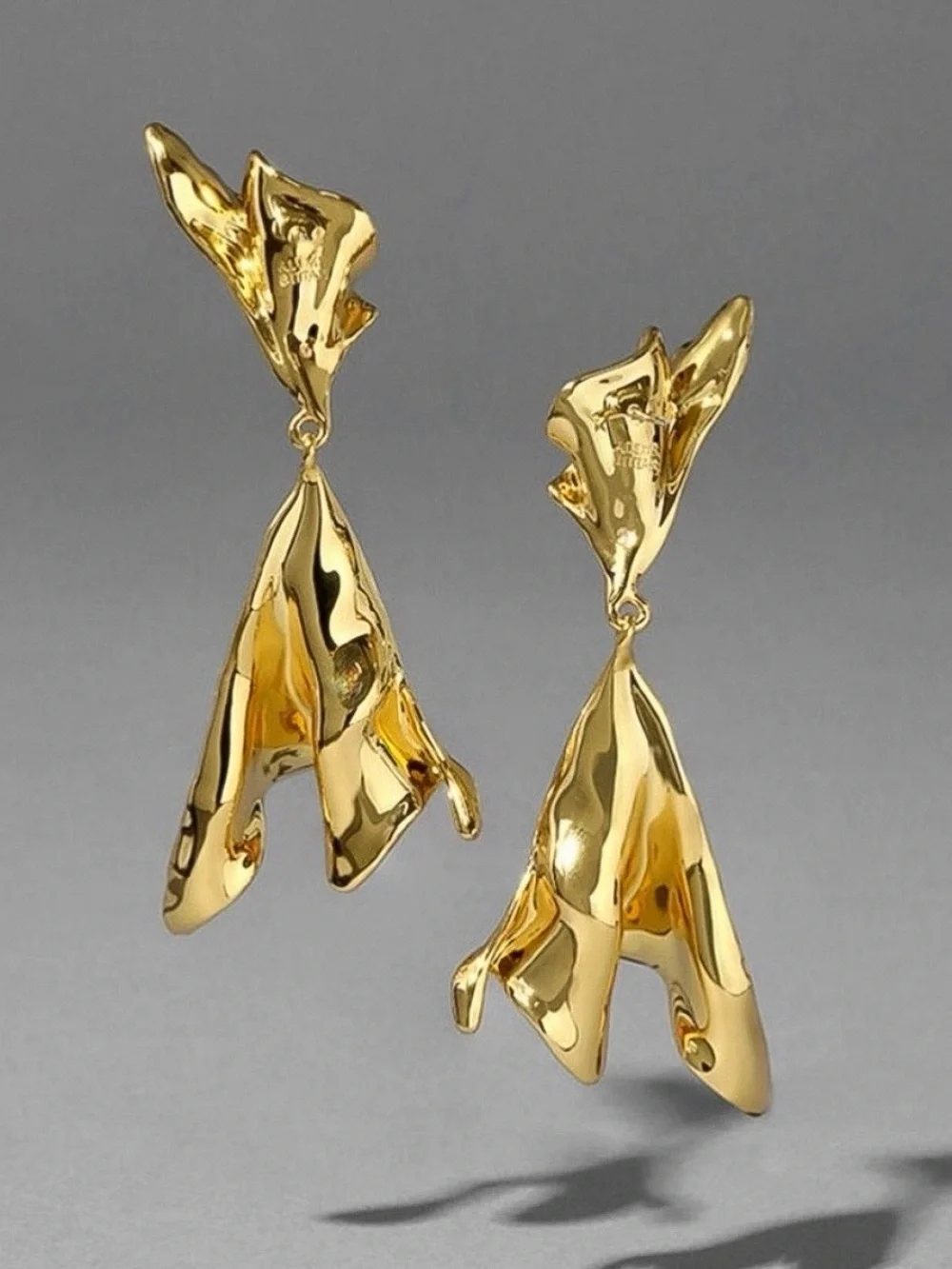 Alexis Bittar Crumpled Ruffle Drop Earrings